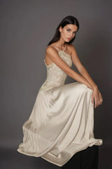 Cadwalader Lace Floral Ruch Maxi Dress