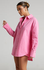 Terah Shirt - Button Up Shirt in Pink