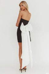 Diamond Sky Bow Back Mini Dress Black