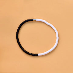 Black & White Seascape Stretch Anklet