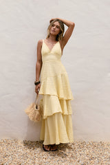 Oh Sunflower Dreams Maxi Dress Yellow