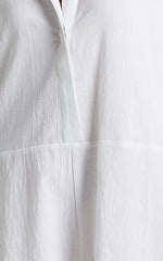 Ankana Playsuit - Short Sleeve Relaxed Button Front Playsuit in White