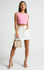 Loxley Top - Tie Up Top in Pink