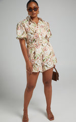 Charlie Holiday - MAYA PLAYSUIT in HIBISCUS