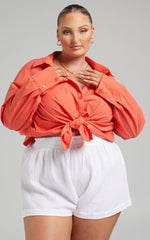 Terah Shirt - Button Up Shirt in Oxy Fire