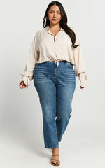 Wanda Shirt - Button Up Shirt in Beige