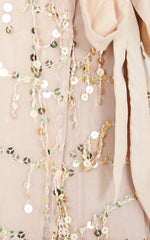 Break A Leg Wrap Thigh Split Maxi Skirt in Gold Sequin