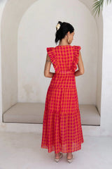 Sunset Picnic Maxi Dress Pink