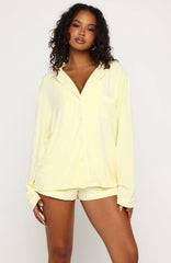 Airplane Mode Modal Pyjama Shorts Lemon
