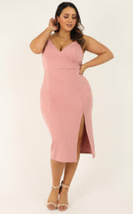 Big Ideas Midi Dress in Rose