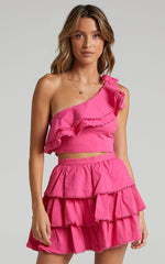 Rooftop Spritz Two Piece Set in Hot Pink