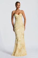 Nefertiti Maxi Dress - Lemon