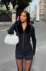 All Bundled Up Knit Cardigan Black