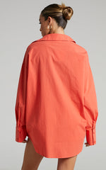 Terah Shirt - Button Up Shirt in Oxy Fire