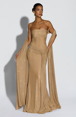 Paula Maxi Dress - Gold Sparkle