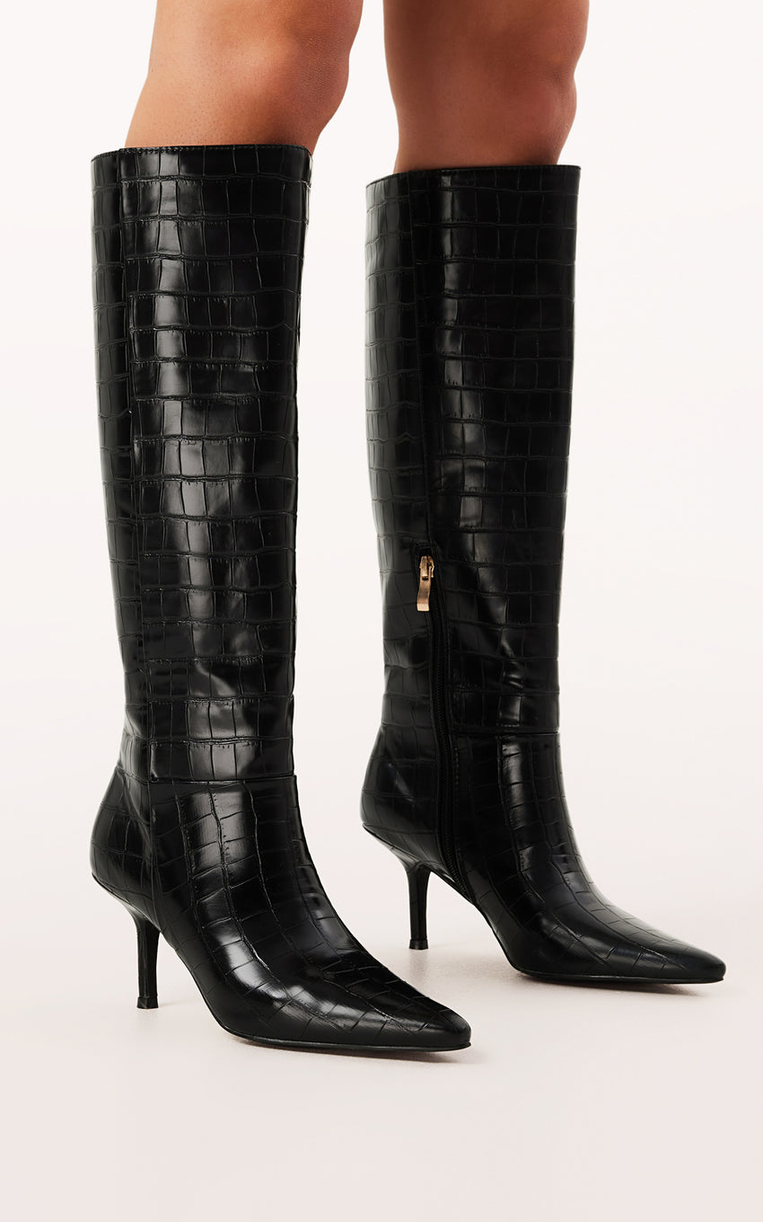 Billini - Billy Boots in Black Croc