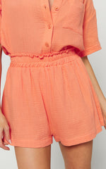 Donita Shorts - Elastic Waist Shorts in Sherbet