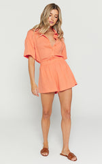 Donita Shorts - Elastic Waist Shorts in Sherbet