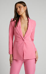 Hermie Blazer - Single Breasted Blazer in Pink