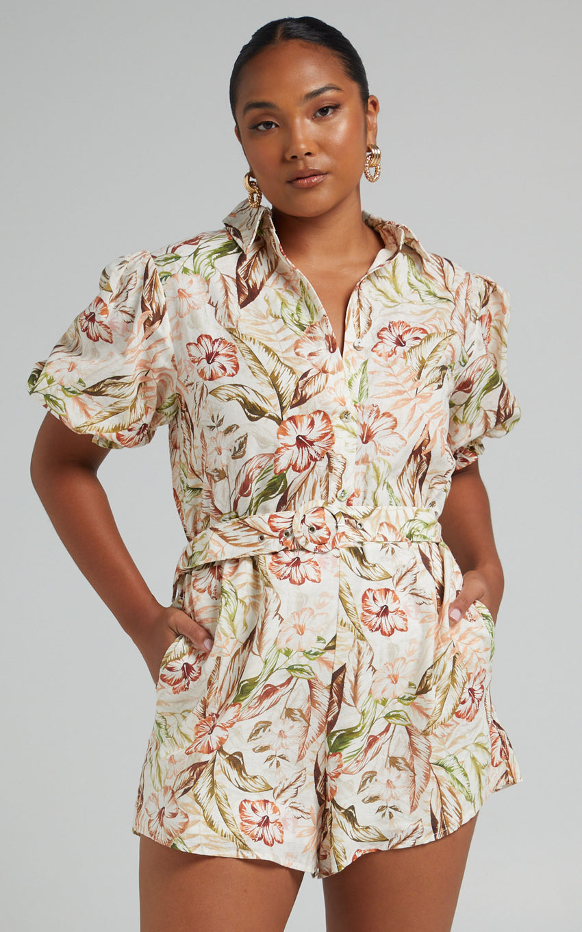 Charlie Holiday - MAYA PLAYSUIT in HIBISCUS