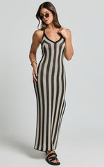 Seven Wonders - Ziggy Midi Dress in Black/Sand