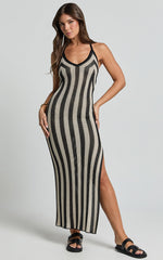 Seven Wonders - Ziggy Midi Dress in Black/Sand