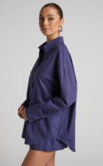 Terah Shirt - Button Up Shirt in Navy