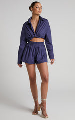 Terah Shirt - Button Up Shirt in Navy