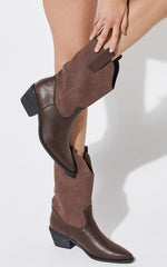 Therapy Shoes -Texaz Cowboy Boots in Choc