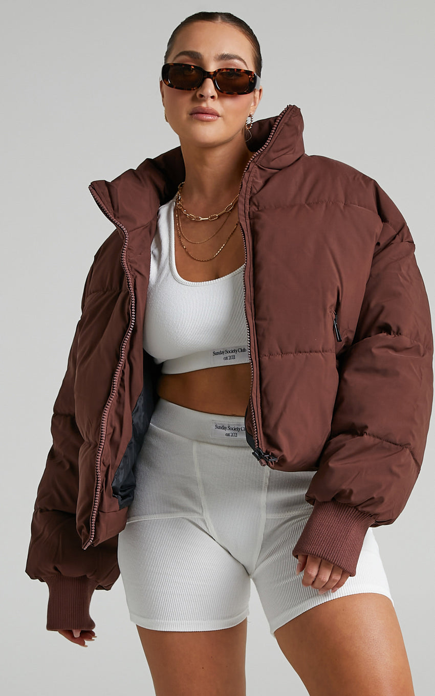 Windsor Jacket - Puffer Jacket in Chocolate