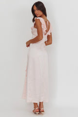 Zerai Ruffle Trimmed Maxi Dress Pink