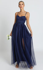 At The Altar Bodice Maxi Dress in Navy