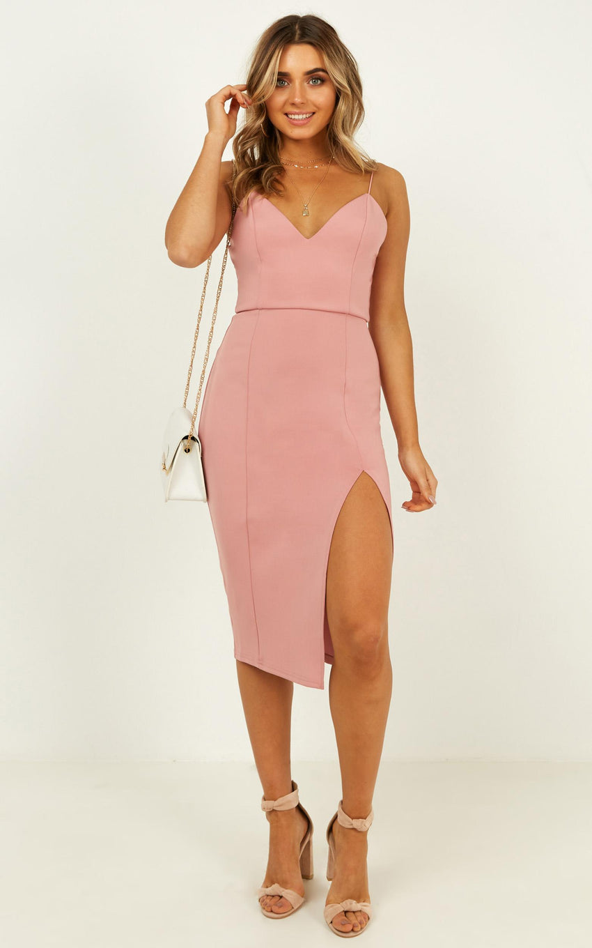 Big Ideas Midi Dress in Rose