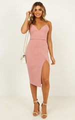 Big Ideas Midi Dress in Rose