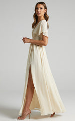 December Maxi Dress - Empire Waist Dress in Cream