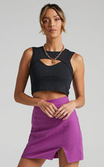 International Babe Mini Skirt in Dark Orchid