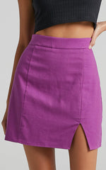 International Babe Mini Skirt in Dark Orchid