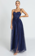 At The Altar Bodice Maxi Dress in Navy